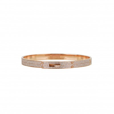 HERMÈS KELLY DIAMOND BRACELET MODEL IN 18K YELLOW GOLD WITH 